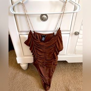 Tank top onesie, Rue21, brown, size medium